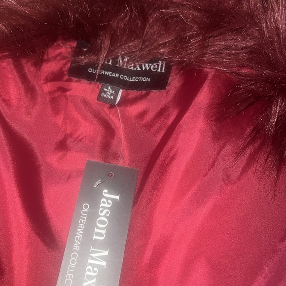 Jason Maxwell - Burgundy Faux Fur Vest - Size Large - NWT - Picture 5 of 8
